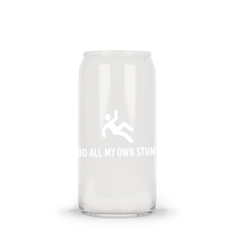 I Do All My Own Stunts Glass tumbler by SabriAcar | Artistshot