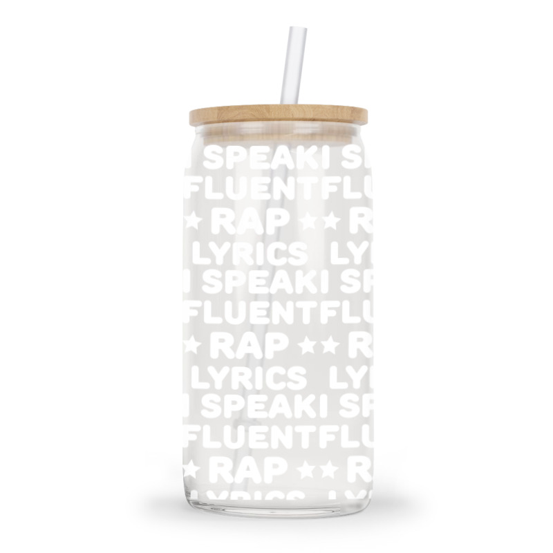 I Speak Fluent Rap Lyrics Glass Tumbler | Artistshot