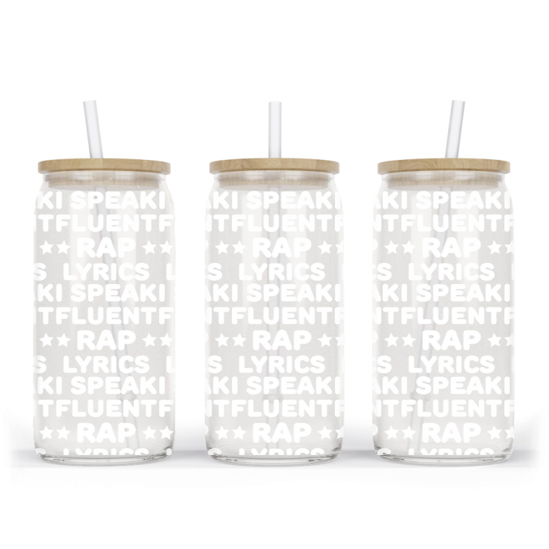 I Speak Fluent Rap Lyrics Glass Tumbler | Artistshot