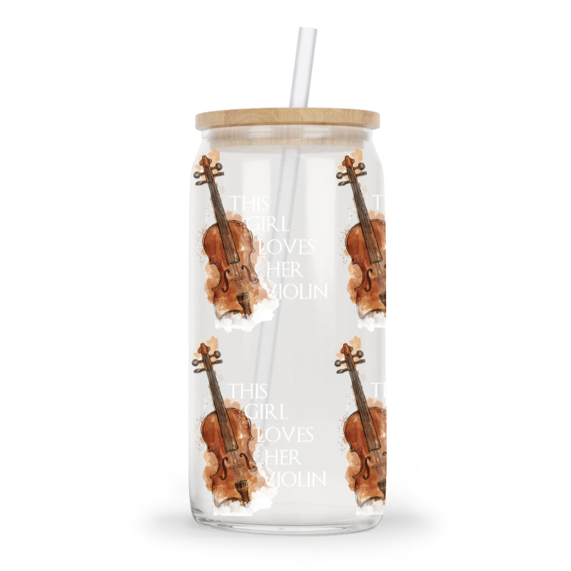 This Girl Loves Her Violin For Dark Glass Tumbler | Artistshot