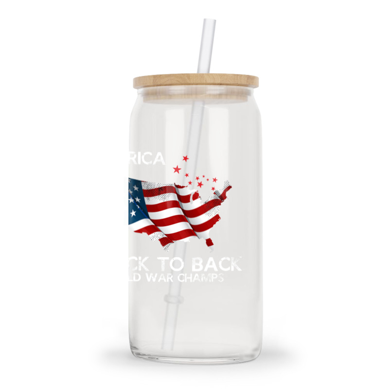 Merica Back To Back World War Champs Glass Tumbler | Artistshot