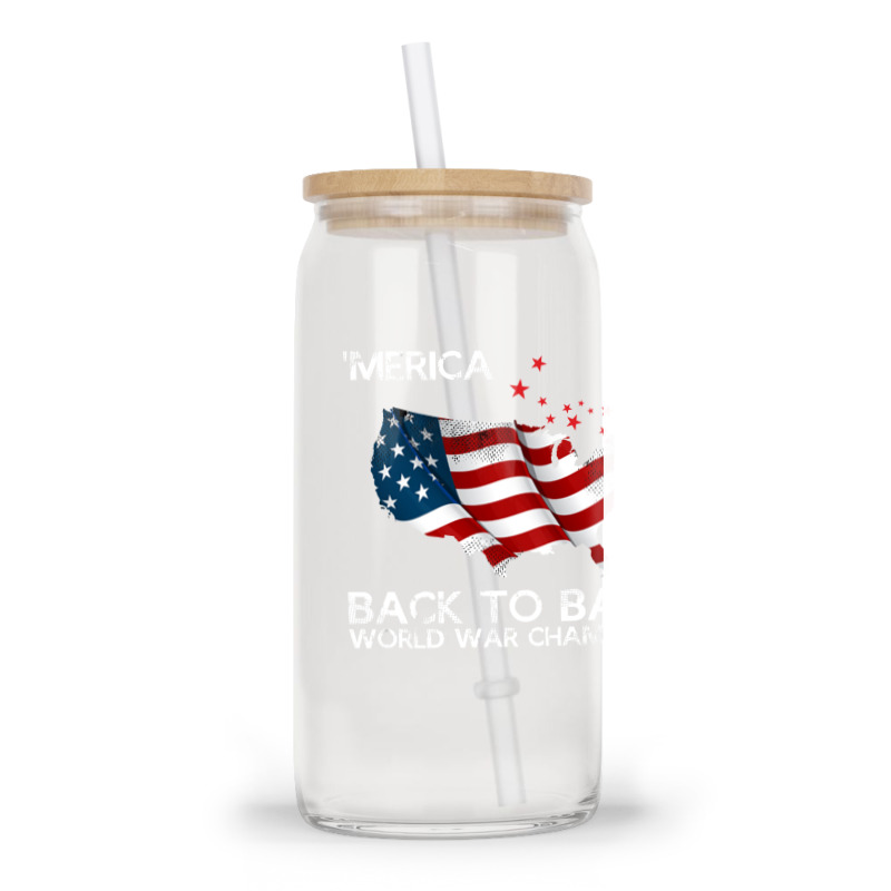 Merica Back To Back World War Champs Glass Tumbler | Artistshot