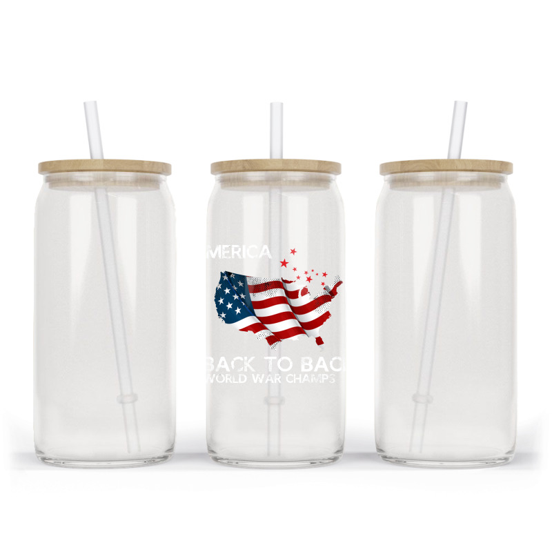 Merica Back To Back World War Champs Glass Tumbler | Artistshot