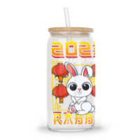 Year Of The Rabbit 2023 Chinese Zodiac Cute Kawaii Bunny Glass Tumbler | Artistshot