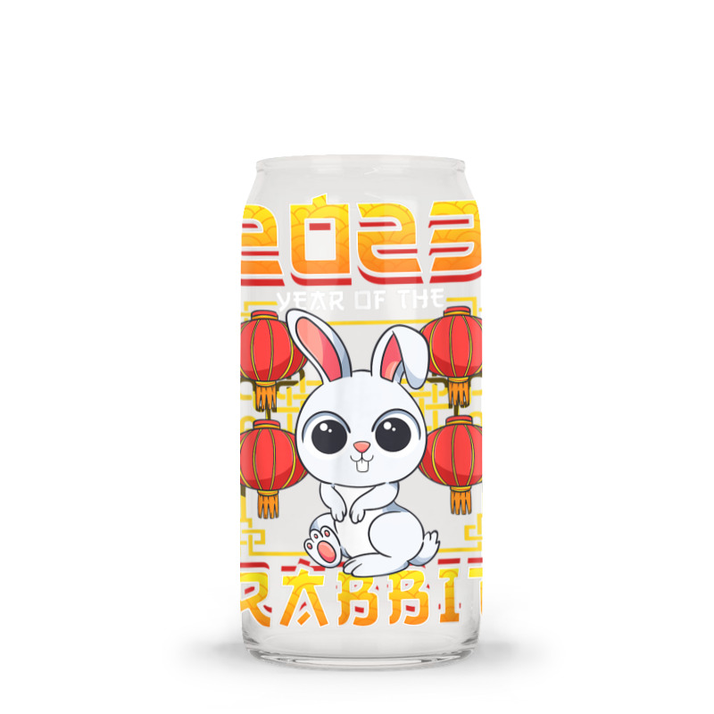 Year Of The Rabbit 2023 Chinese Zodiac Cute Kawaii Bunny Glass tumbler by Halloween | Artistshot