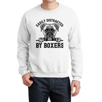 Hobo Care Boxer Rescue Easily Distracted By Boxers Crewneck Sweatshirt | Artistshot