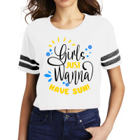 Girls Just Wanna Have Sun Saint Lucian Flag Souven Scorecard Crop Tee | Artistshot