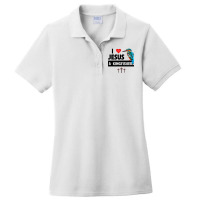 I Love Jesus And Kingfishers Bird Watching Christi Ladies Polo Shirt | Artistshot