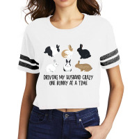 Funny Driving My Husband Crazy One Bunny At A Time Scorecard Crop Tee | Artistshot