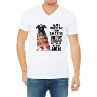 Happy Fathers Day To My Amazing Daddy Boxer Dog V-neck Tee | Artistshot