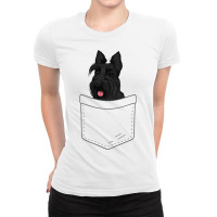 Funny Scottish Terrier Art Men Women Scottie Dog I Ladies Fitted T-shirt | Artistshot