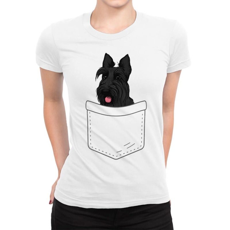 Funny Scottish Terrier Art Men Women Scottie Dog I Ladies Fitted T-Shirt by GwendalyForsberg | Artistshot