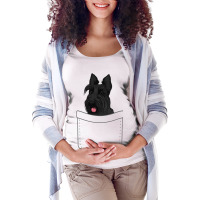 Funny Scottish Terrier Art Men Women Scottie Dog I Maternity Scoop Neck T-shirt | Artistshot