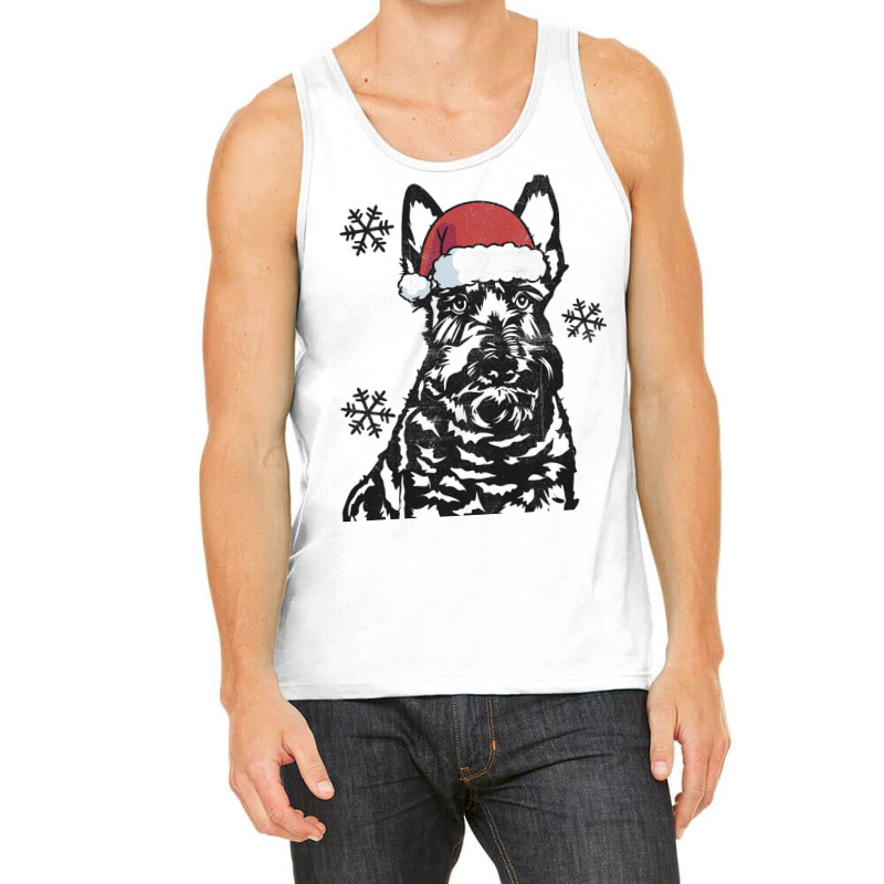 Funny Scottish Terrier Christmas Santa Hat Xmas Mo Tank Top by NariahPringl | Artistshot