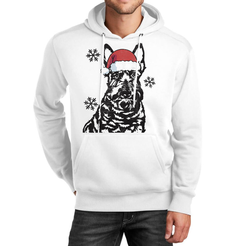 Funny Scottish Terrier Christmas Santa Hat Xmas Mo Unisex Hoodie by NariahPringl | Artistshot