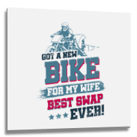 Got A New Bike For My Wife. Best Swap Ever Drag Ra Metal Print Square | Artistshot