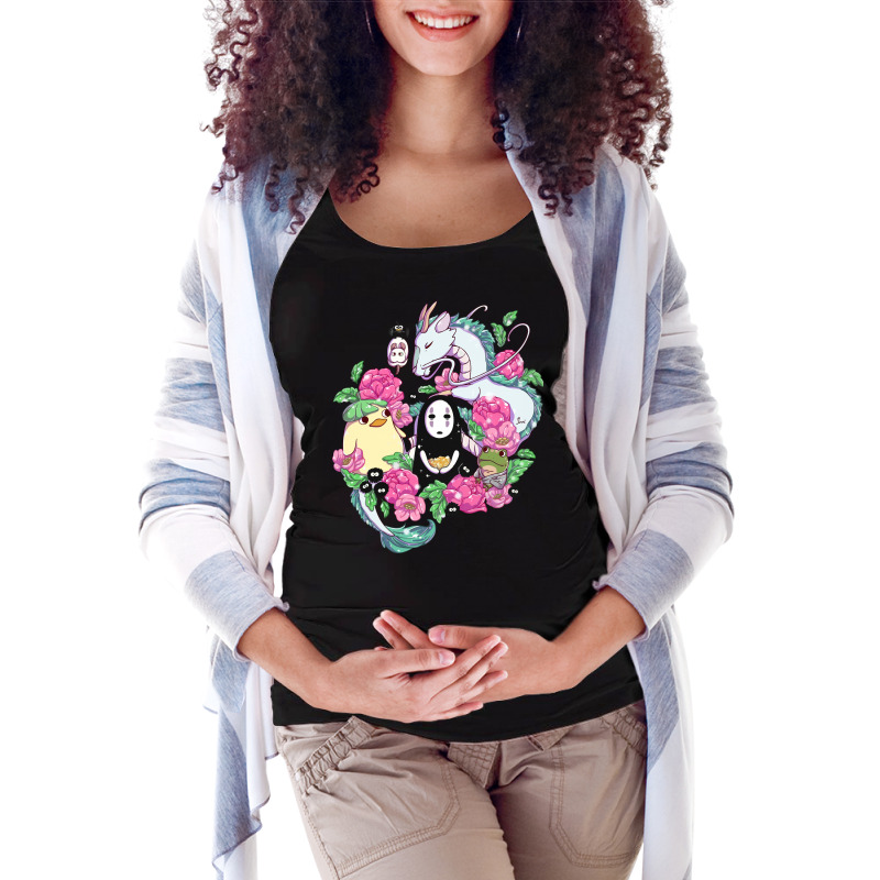 Studio Ghibli Maternity Scoop Neck T-shirt by mazikos | Artistshot