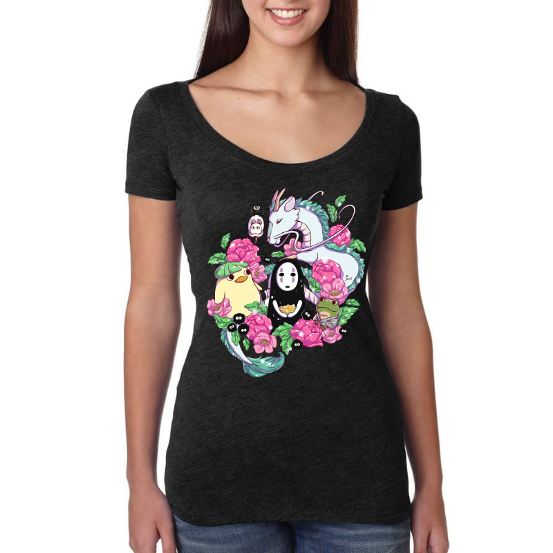 Studio Ghibli Women's Triblend Scoop T-shirt by mazikos | Artistshot