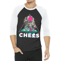 Astronaut Chess Player Checkmate Grandmaster Chess 3/4 Sleeve Shirt | Artistshot