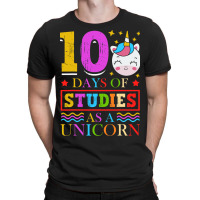 100 Days Of Studies As A Unicorn School Pony Schoo T-shirt | Artistshot