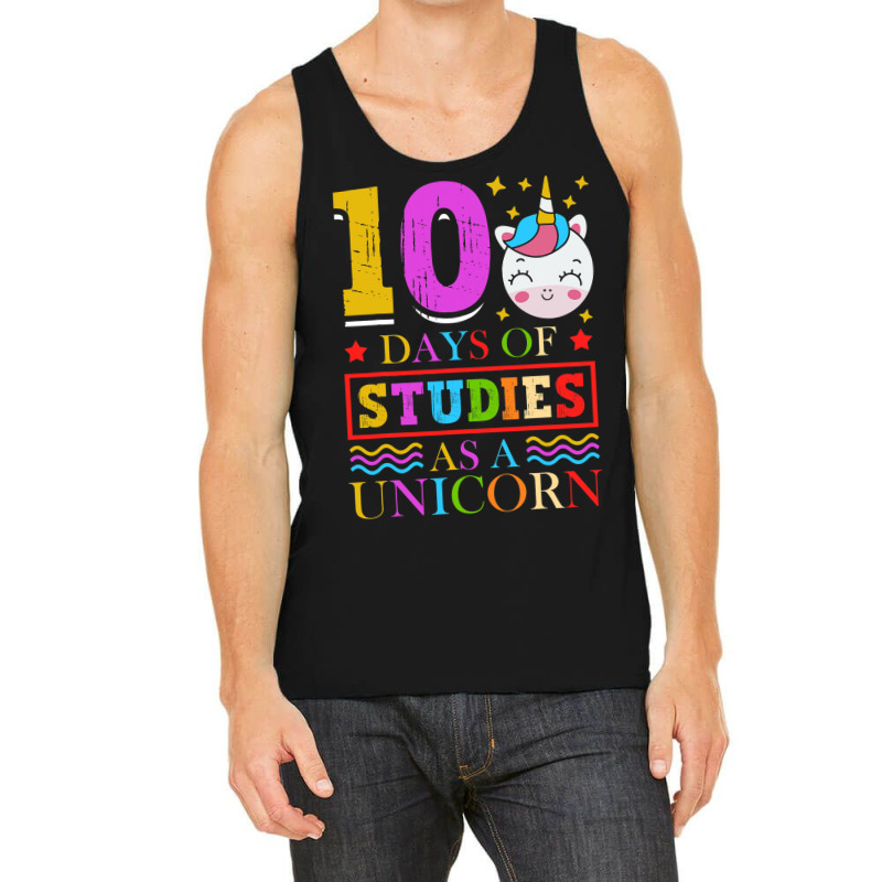 100 Days Of Studies As A Unicorn School Pony Schoo Tank Top | Artistshot