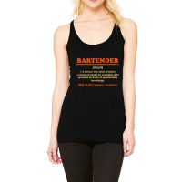 Bartender Definition Funny Bartending Humor Mixolo Racerback Tank | Artistshot