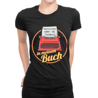 Author Ghostwriter Writer Typewriter Book Author Ladies Fitted T-shirt | Artistshot