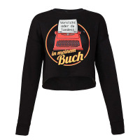 Author Ghostwriter Writer Typewriter Book Author Cropped Sweater | Artistshot