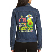 Avocado Women Magical Fantasy Animal Lover Girls U Ladies Denim Jacket | Artistshot