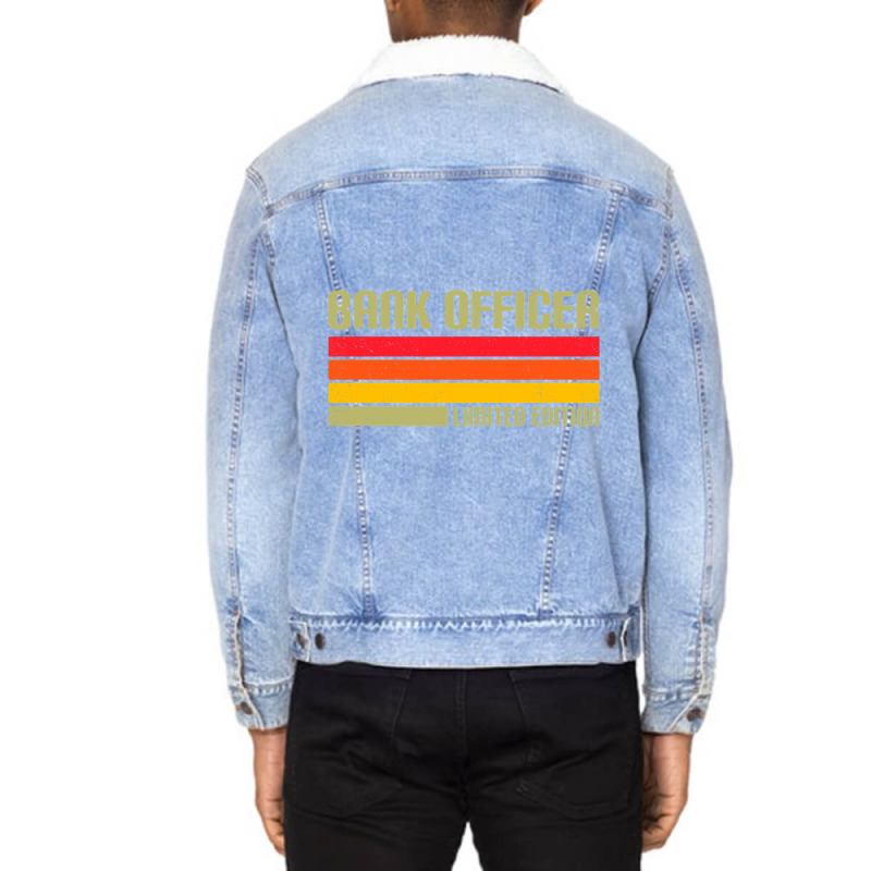 Bank Officer Limited Edition Banker Bank Clerk Fin Unisex Sherpa-Lined Denim Jacket by Onvibrant | Artistshot