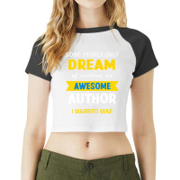 Awesome Author Husband Wife Married Writers Christ Raglan Crop Top | Artistshot