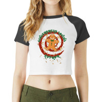 Author Job Gingerbread Funny Xmas Raglan Crop Top | Artistshot