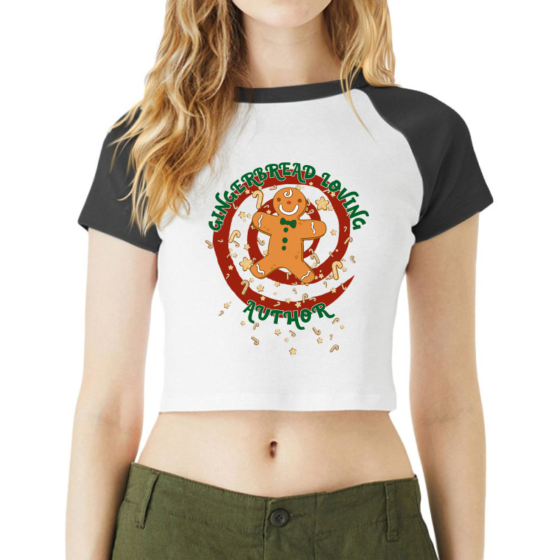 Author Job Gingerbread Funny Xmas Raglan Crop Top by LoralieDemars | Artistshot