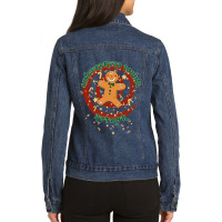 Author Job Gingerbread Funny Xmas Ladies Denim Jacket | Artistshot