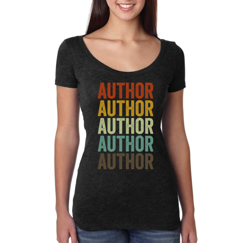 Author Retro Women's Triblend Scoop T-shirt by JavionGranger | Artistshot