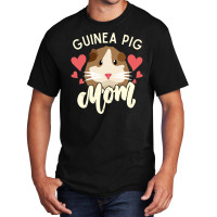 Guinea Pig Mom Love Hearts Gift For Pet Lovers Basic T-shirt | Artistshot