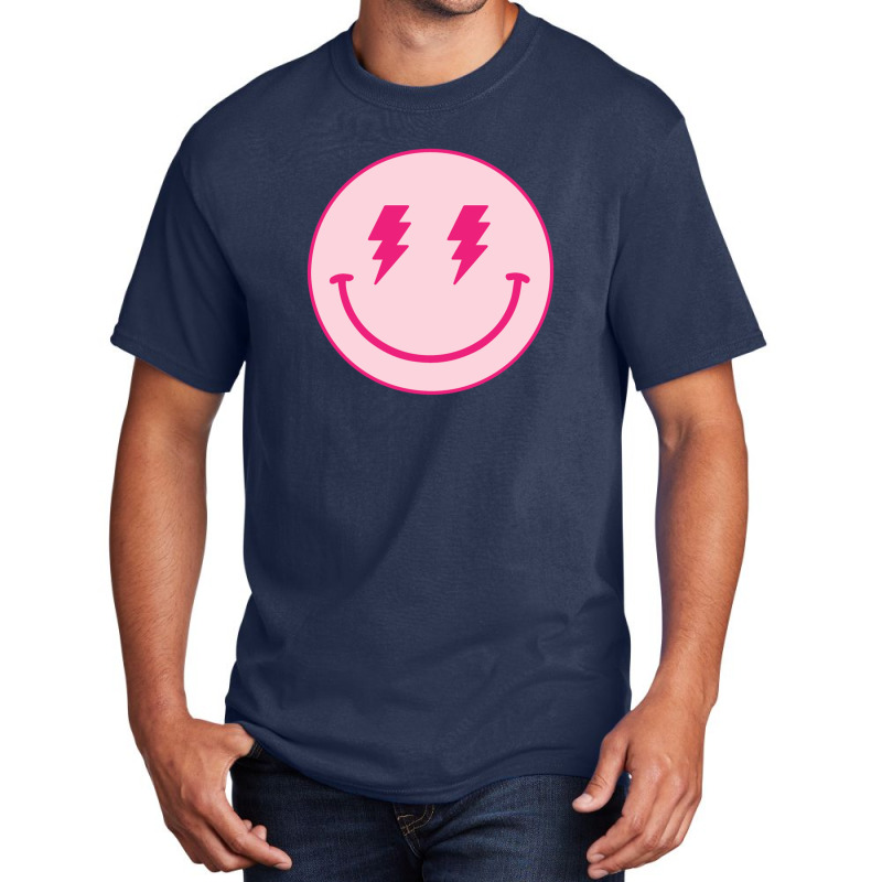 Lightning Bolt Happy Face Motivation Basic T-shirt by Yuh2105 | Artistshot