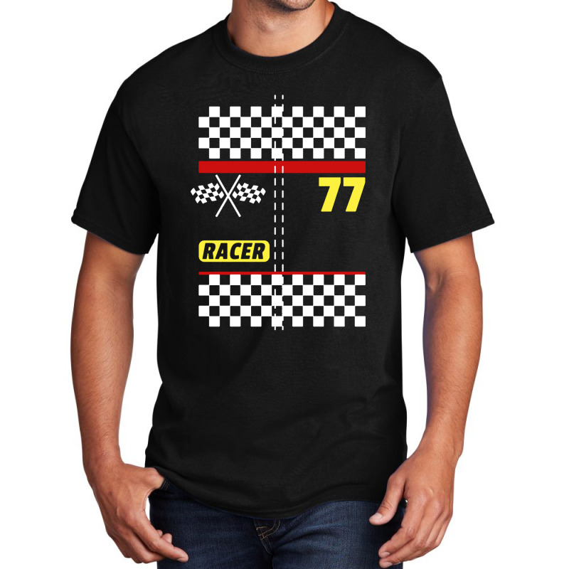 Race Car Driver Costume For Halloween Basic T-shirt by saterseim | Artistshot