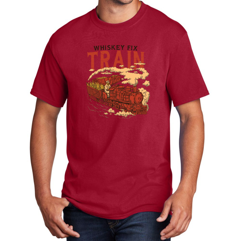 Whiskey Train Basic T-shirt by trustedart | Artistshot