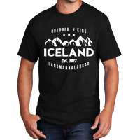 Iceland Hiking Landmannalaugar Est 1477 Basic T-shirt | Artistshot