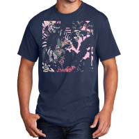 Tropical T  Shirt Tropical Bright Shrimp Flower T  Shirt Basic T-shirt | Artistshot