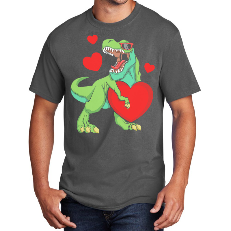 Day T  Shirt Kawaii Dinosaur Raptor Roar Valentines Day T  Shirt Basic T-shirt | Artistshot