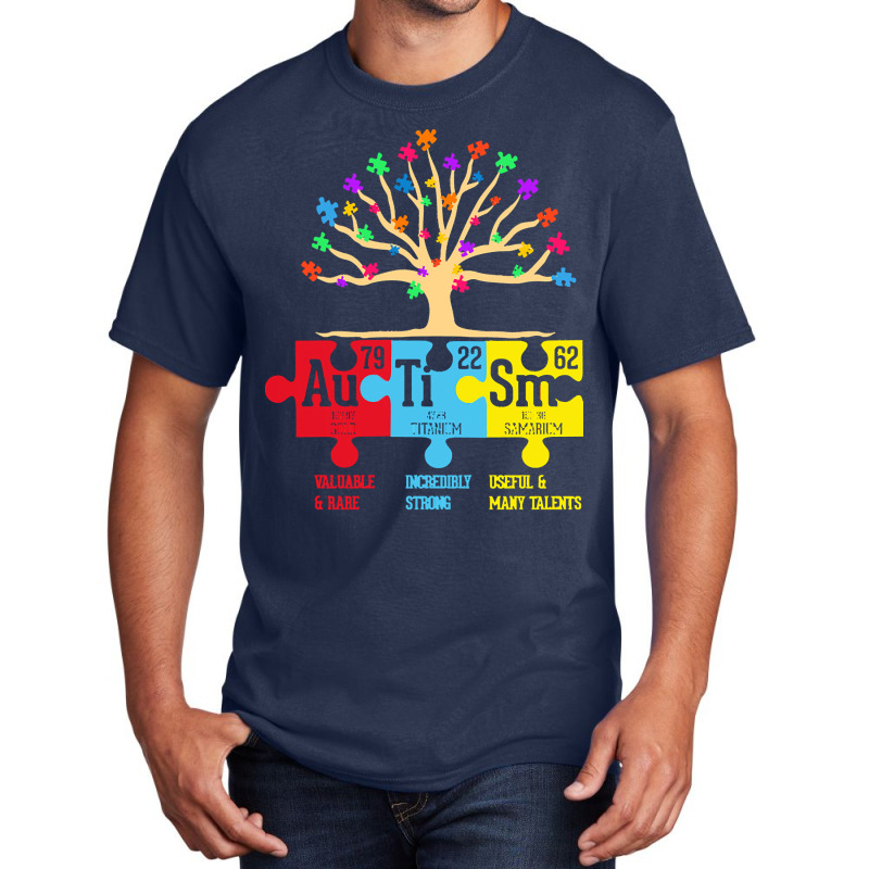 Autism Awareness T  Shirt Autism Awareness Periodic Table T  Shirt Basic T-shirt by joanie38206 | Artistshot