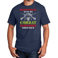 Combat Engineer Smiles Usa Military Sapper 2 Basic T-shirt | Artistshot