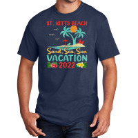 Beach Vacation 2022 Retro Lost Paradise St. Kitts Beach Basic T-shirt | Artistshot