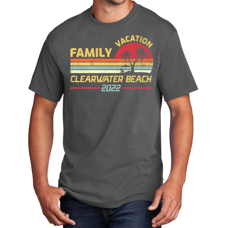 Family Vacation 2022 Vintage Retro Florida Clearwater Beach Premium Basic T-shirt by Tiktify | Artistshot