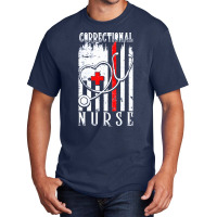 Distressed Flag Correctional Nurse 4th T  Shirt Distressed Flag Correc Basic T-shirt | Artistshot