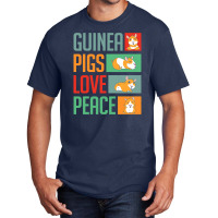 Guinea Pigs Love Peace Funny Guinea Pig Basic T-shirt | Artistshot