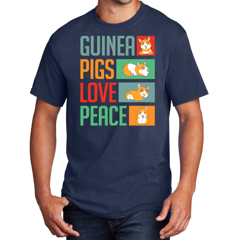 Guinea Pigs Love Peace Funny Guinea Pig Basic T-shirt | Artistshot