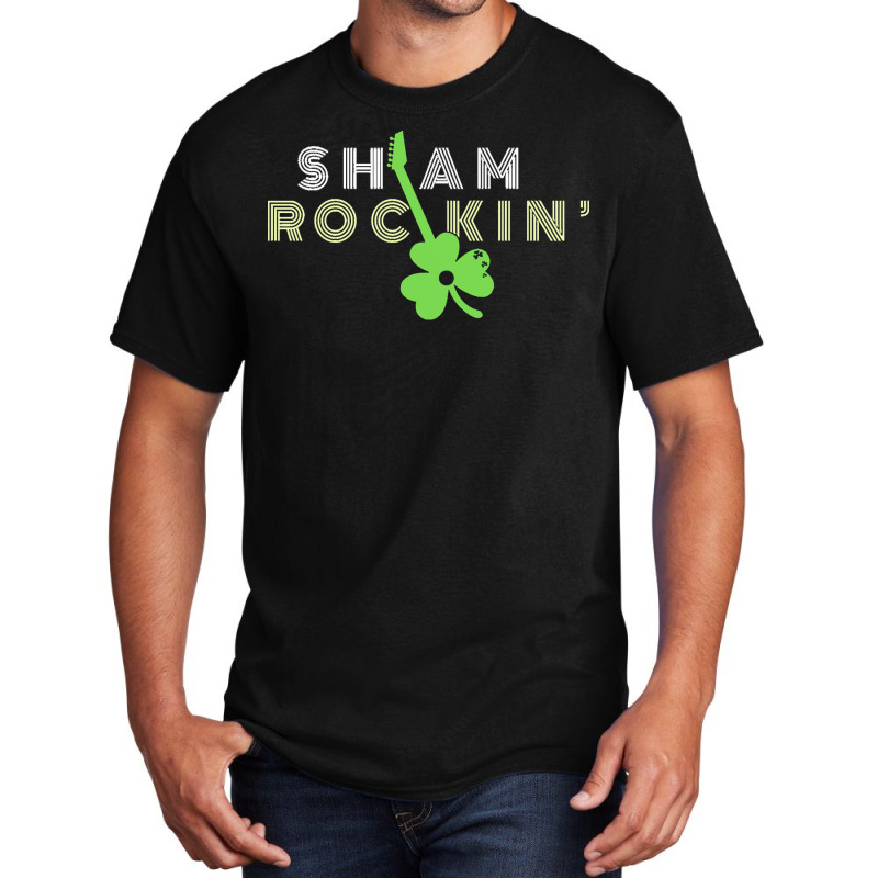 Day T  Shirt Sham Rocking Guitar Shamrock Saint Patrick's Day T  Shirt Basic T-shirt | Artistshot